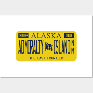 Admiralty Island National Monument license plate Posters and Art